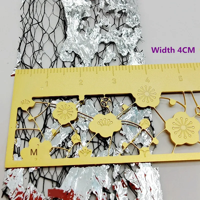 50x4cm Tırnak Folyo Kağıt Glitter Altın Gümüş Gazlı Bez fransız tarzı nail art çıkartmaları Sticker Çıkartmaları İpuçları Nail Art Süslemeleri 1 Kutu Görüntü  2