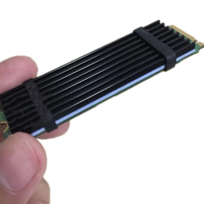 Alüminyum soğutucu yonga seti ısı emici,soğutma pedi ile,NVME NGFF M. 2 2280 PCIE SSD Görüntü  5