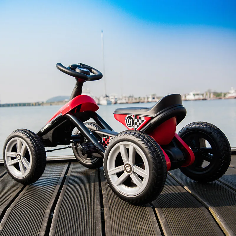 Çocuk Go-kart Dört Tekerlekli Pedalı Bisiklet Erkekler ve Kadınlar Bebek Çocuk Oturabilir Spor Spor oyuncak araba Görüntü  0