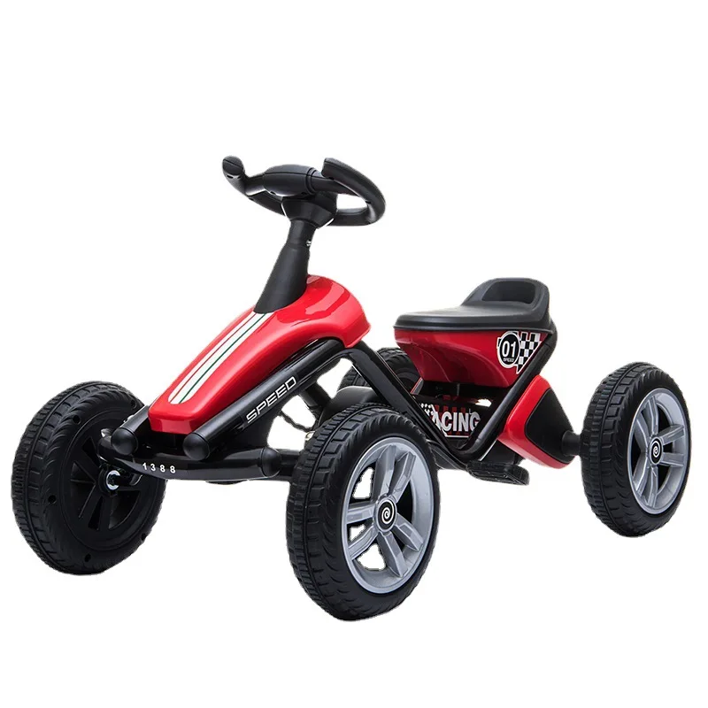 Çocuk Go-kart Dört Tekerlekli Pedalı Bisiklet Erkekler ve Kadınlar Bebek Çocuk Oturabilir Spor Spor oyuncak araba Görüntü  1