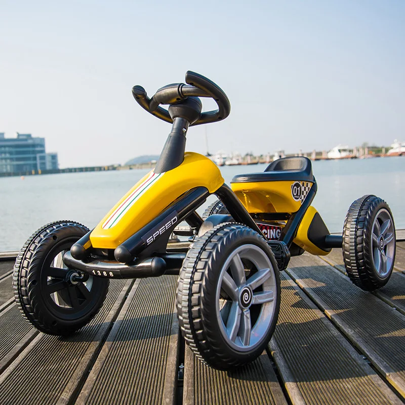 Çocuk Go-kart Dört Tekerlekli Pedalı Bisiklet Erkekler ve Kadınlar Bebek Çocuk Oturabilir Spor Spor oyuncak araba Görüntü  4