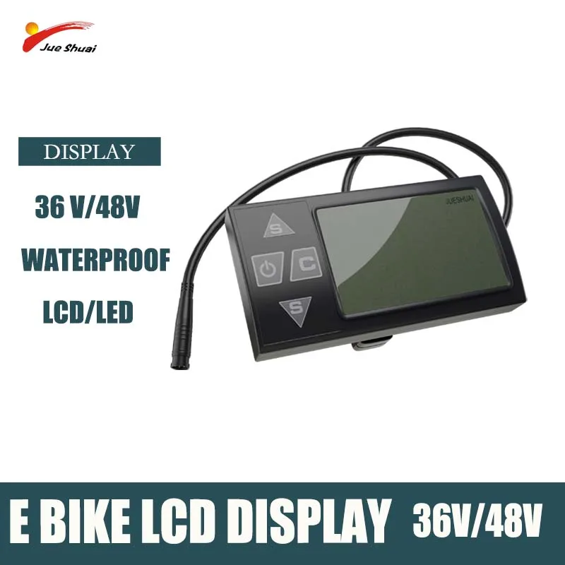 Elektrikli Bisiklet 36 V/48Vl lcd ekran LED ekran kontrol aygıtı Kontrol Paneli Bisiklet Bilgisayar Bisiklet Kilometre Kilometre Sayacı e bisiklet parçaları Görüntü  4