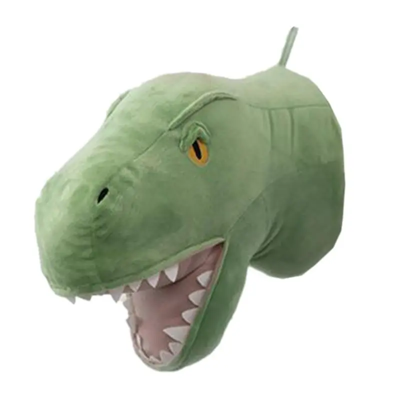 3D Karikatür Hayvan Kafası Dinozor Dolması peluş oyuncak Çocuklar için oda duvar dekoru GXMB Görüntü  2