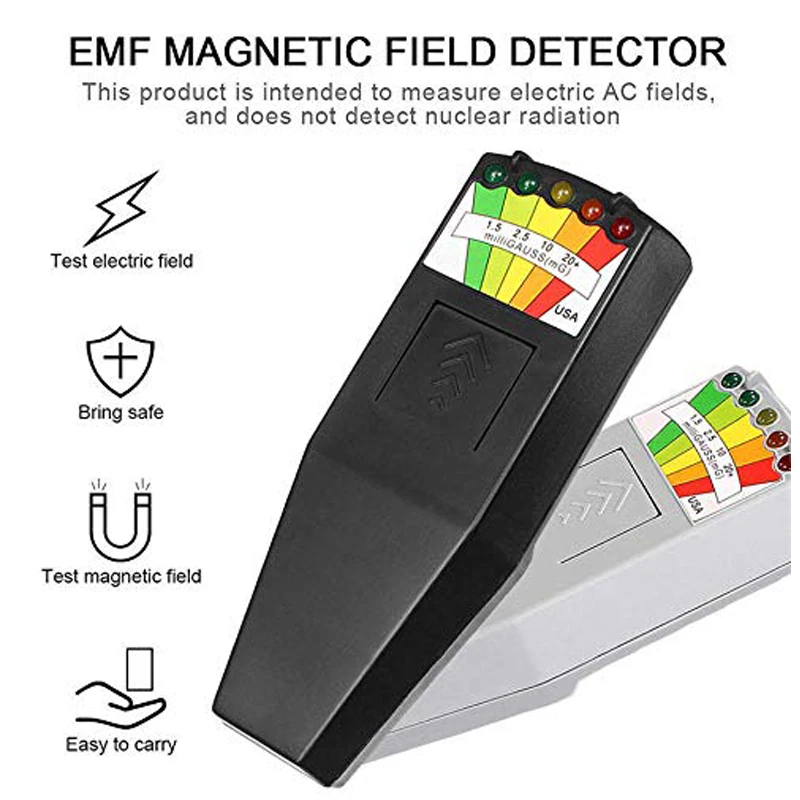 EMF Metre Elektromanyetik Radyasyon Dedektörleri El Dijital LCD Dozimetre Test Cihazı Elektrik Alan Radyasyon Manyetik Alan Görüntü  3