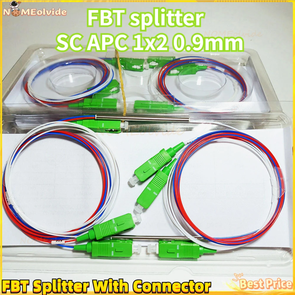 10 adet fiber optik FBT splitter konnektörü ile SC APC 1x2 0.9 mm dengesiz çoğaltıcı 70/30 60/40 isteğe bağlı bölünmüş oranı Ücretsiz Kargo Görüntü  2