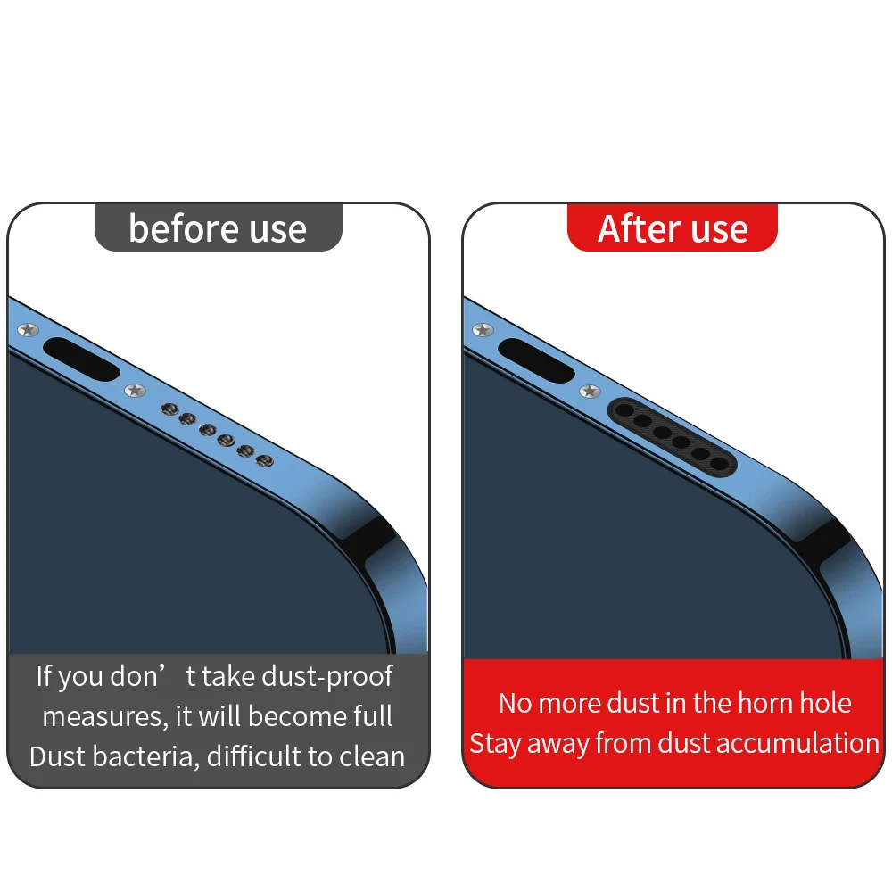 LUXİANZİ Cep Telefonu Hoparlör Toz Geçirmez Sticker Apple Samsung Huawei Xiaomi Redmi İçin Kulaklık Geçirmez Örgü Anti Toz Çıkartmalar Görüntü  1