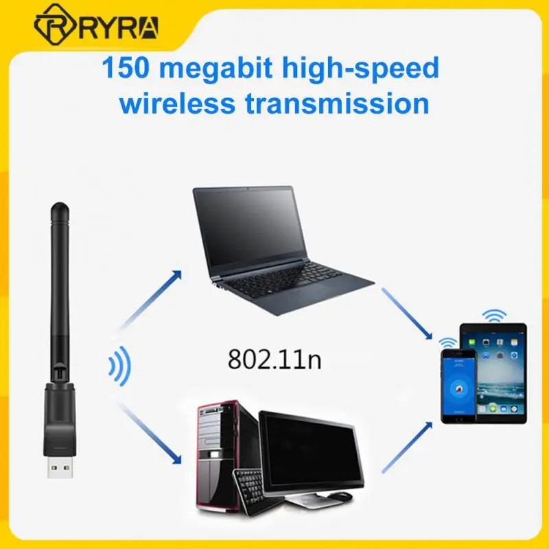 RYRA USB wifi adaptörü 150 Mbps 2.4 G Anten USB 802.11 n/g / b Ethernet Wi-fi Dongle Usb Lan Kablosuz Ağ Kartı PC Wifi alıcısı Görüntü  3