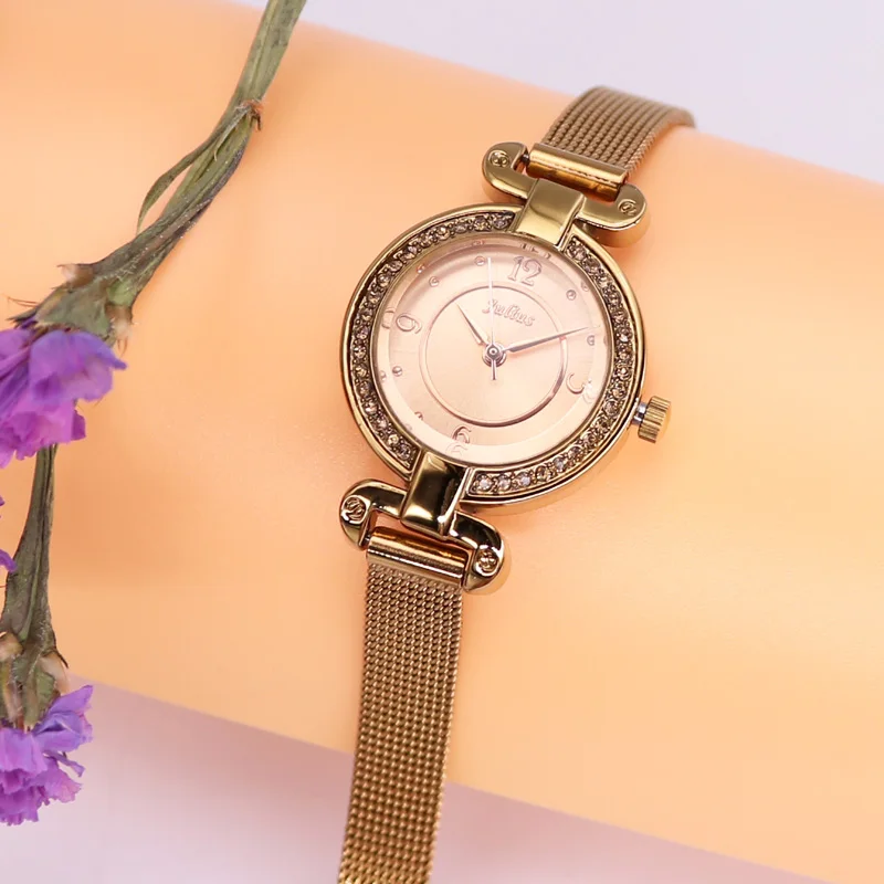 Julius Küçük bayan kadın İzle Japonya kuvars Saatler Güzel Moda Saat Bilezik Paslanmaz Çelik kızın doğum günü hediyesi Hiçbir Kutu Görüntü  3