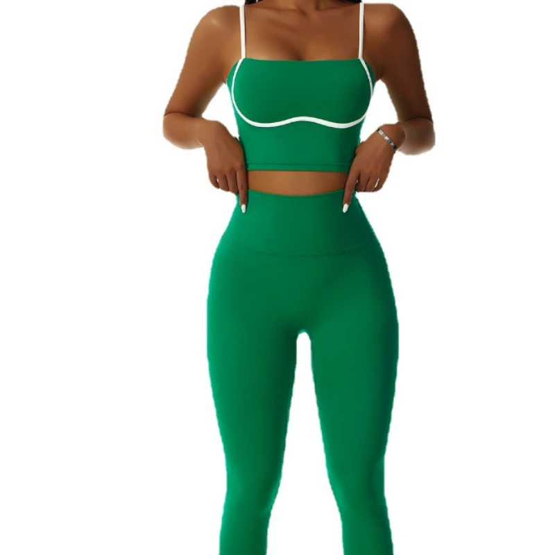Kadınlar için spor Sutyen Seti Spor Dikişsiz bralette Yüksek Darbe Spor Sutyeni Yoga Spor Setleri Kadın İç Çamaşırı Push-up sütyen Spor Görüntü  2