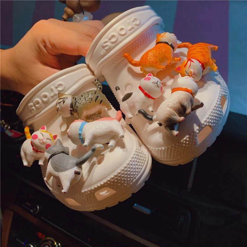 Sevimli 3D Hayvan Serisi Croc Takılar Tasarımcı DIY Anime Aksesuarları Ayakkabı Dekorasyon Croc Kot Rozetleri Takunya Kadın Kızlar Hediyeler Görüntü  2
