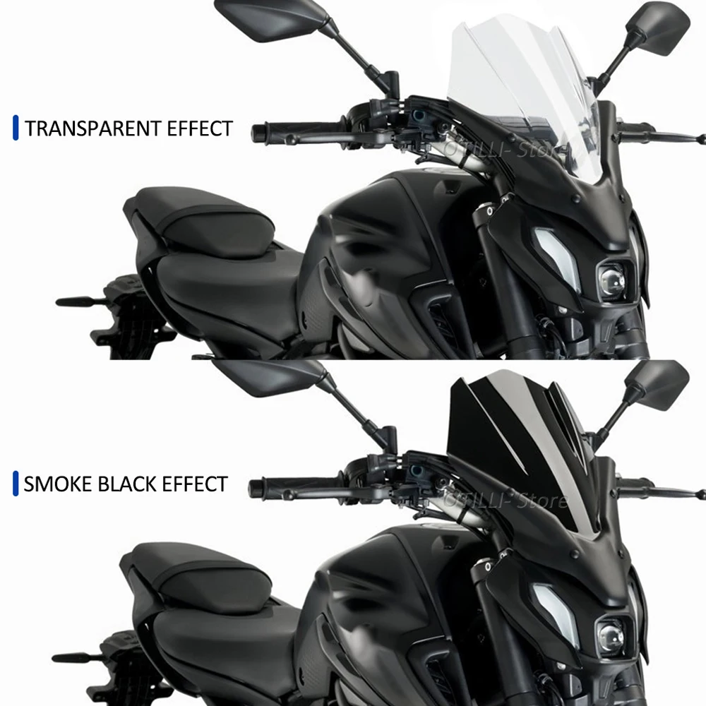 Yeni motosiklet Parçaları Cam Ön Cam Ön Ekran Deflectore Yamaha MT - 07 MT07 2021 Görüntü  3