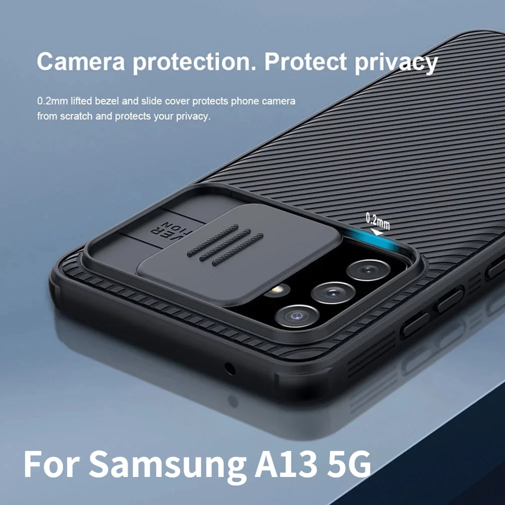 Samsung Galaxy A13 5G A 13 Durumda NİLLKİN Camshield Slayt Koruma Gizlilik Lens Kamera arka kapak Samsung A13 5G Kabuk Görüntü  5