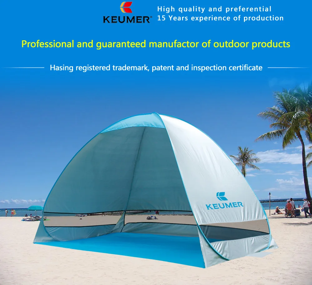 Keumer 2022 Yeni Ultra Hafif Açık Anında Pop-up plaj çadırı 2-3 Kişi için UV Koruma Su Geçirmez Rekreasyon Turist Çadırları Görüntü  1
