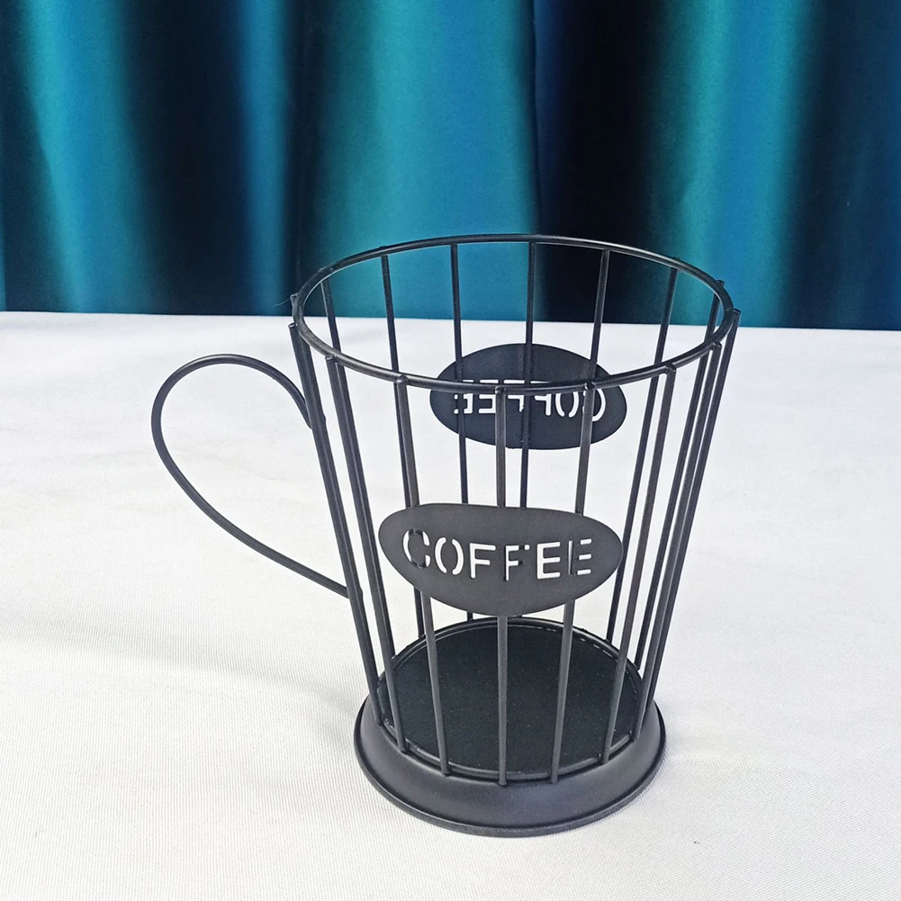Evrensel Kahve Kapsül Depolama Sepeti Kahve Fincanı Sepeti Vintage Kahve Pod Organizatör Tutucu Siyah Ev Cafe Otel İçin Görüntü  1