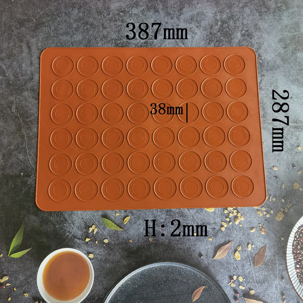 Silikon Macaron Pasta Fırın Pişirme Kalıp 48 Kavite DIY Kek Rulo Mat Pişirme Mat 3D Çikolata Kalıp Sac Mat Görüntü  2
