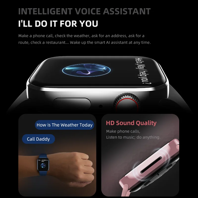 2022 Yeni HW8 MAX Erkekler akıllı saat Ücretsiz Kargo NFC BT Arama Sesli Asistan Spor İzleme akıllı saat Kadınlar İçin SMARTWATCH Görüntü  5