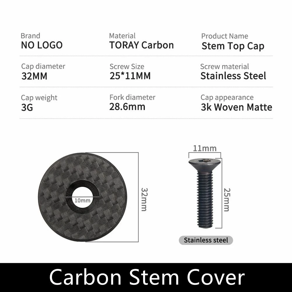 TOSEEK Karbon Fiber Kulaklık bisiklet çatalı Spacer bisiklet gövdesi Üst kapatma başlığı Sıkıştırma Genişleme Fişi Görüntü  3