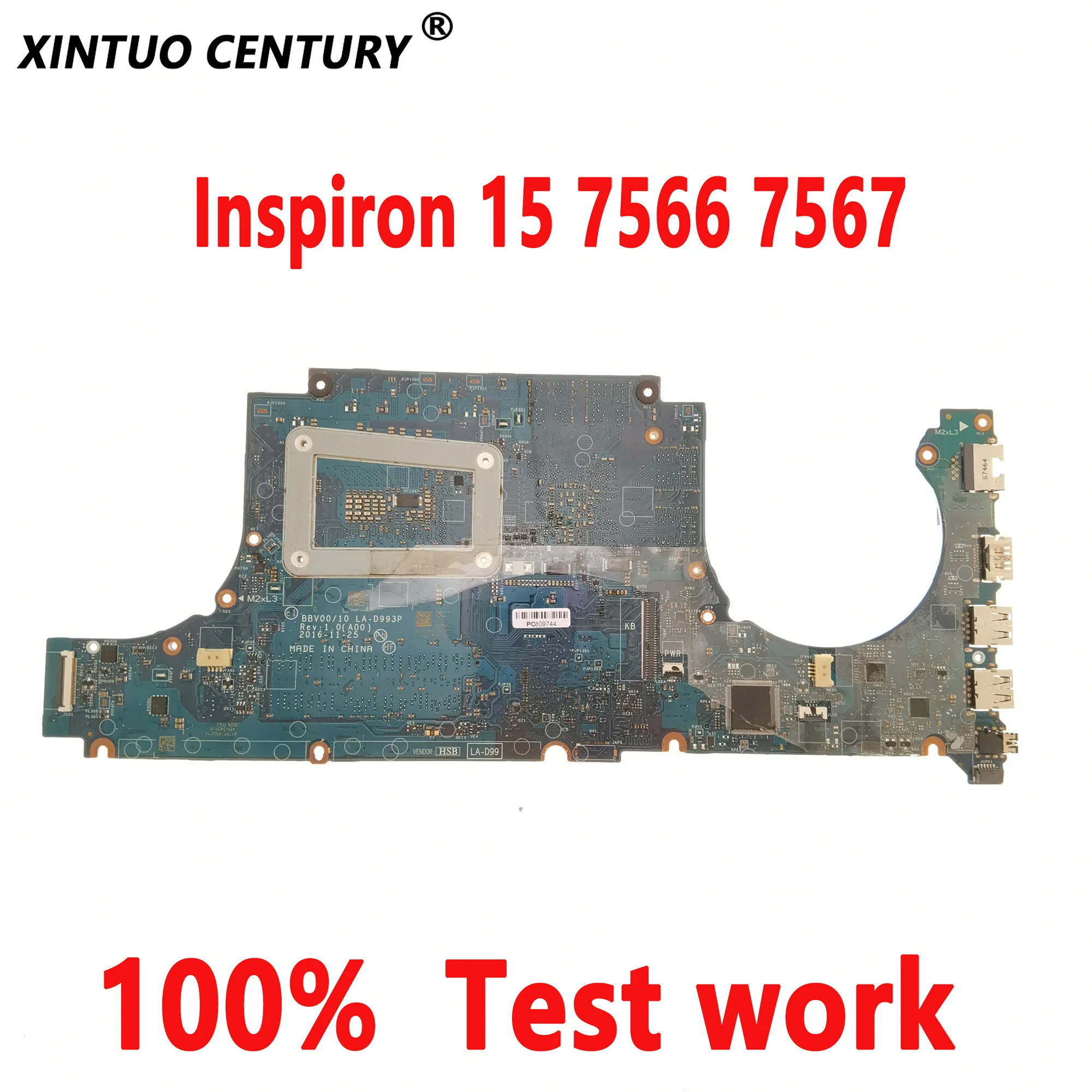 BBV00 / 10 LA-D993P Dell Inspiron 15 7566 7567 için Laptop Anakart ı7-7700HQ CPU GTX1050 4GB GPU CN-0JG23N DDR4 100 % Teste Görüntü  2