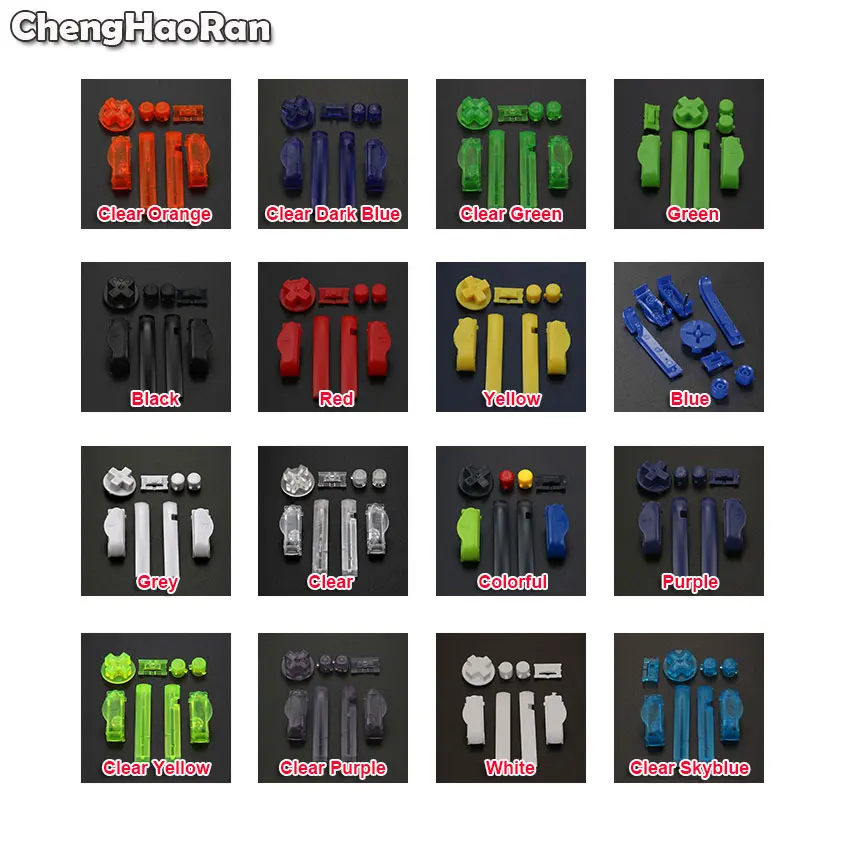 ChengHaoRan Sıcak Çok Renkli Yedek Tuş Takımı L R A B Düğmeleri Gameboy Advance Çerçeve GBA D Pedleri Güç AÇIK kapalı Düğme Görüntü  2