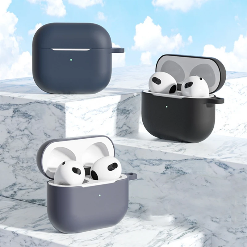 Kılıf Apple Airpods İçin 3 kulaklık aksesuarları kablosuz bluetooth kulaklık silikon Apple Hava Pod 3 kapak airpods3 kılıfı Görüntü  4