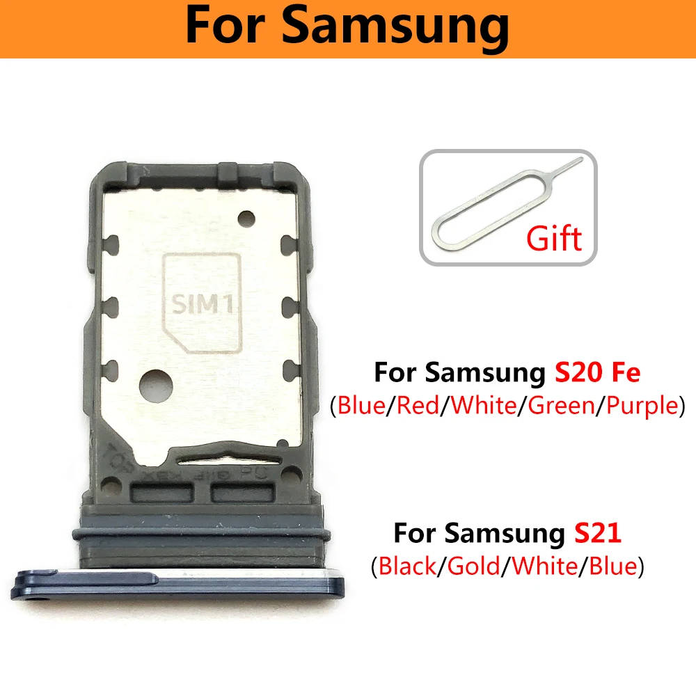 Samsung Galaxy S20 Fe S21 Çift SIM Çift SIM Metal Plastik Nano Sım Kart Tepsi Mikro SD Yuvası Tutucu Görüntü  5