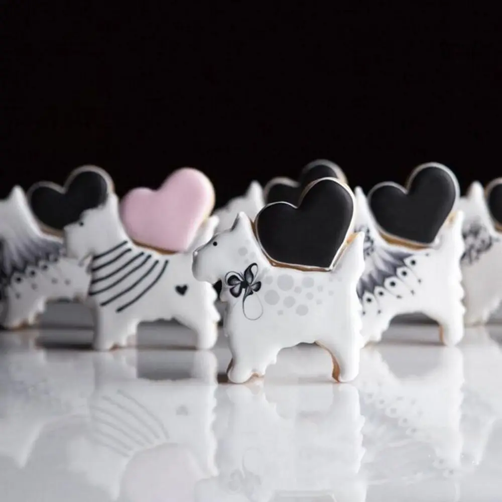 6 Stilleri Metal Pet Köpek Kemik Paw kurabiye kesici Kalıp DIY Fondan Sugarcraft Pasta Bisküvi 3D Pişirme Kalıp Kek Dekorasyon Araçları Görüntü  4