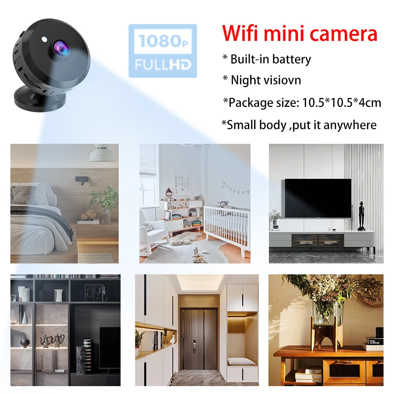 Mini Kamera WiFi Full HD 1080P IP Kameralar Video Gizli Ses Kaydedici DVR Güvenlik Koruma Kablosuz Uzaktan Gözetim kamera Görüntü  3