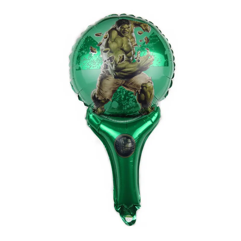 5/10 adet 50 * 28cm Süper Kahraman El Sopa Folyo Balonlar Avenger Hulk Örümcek Demir Adam Globos Doğum Günü Partisi Dekorasyon Çocuk Oyuncakları Hediye Görüntü  5
