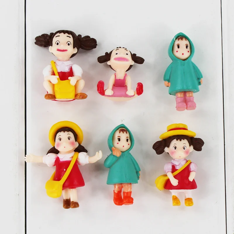 2-3 cm 6 adet/grup japon animesi Komşum Totoro Hayao Miyazaki Film Mini Mei Olabilir PVC Eylem Model Oyuncaklar Bebek Görüntü  0
