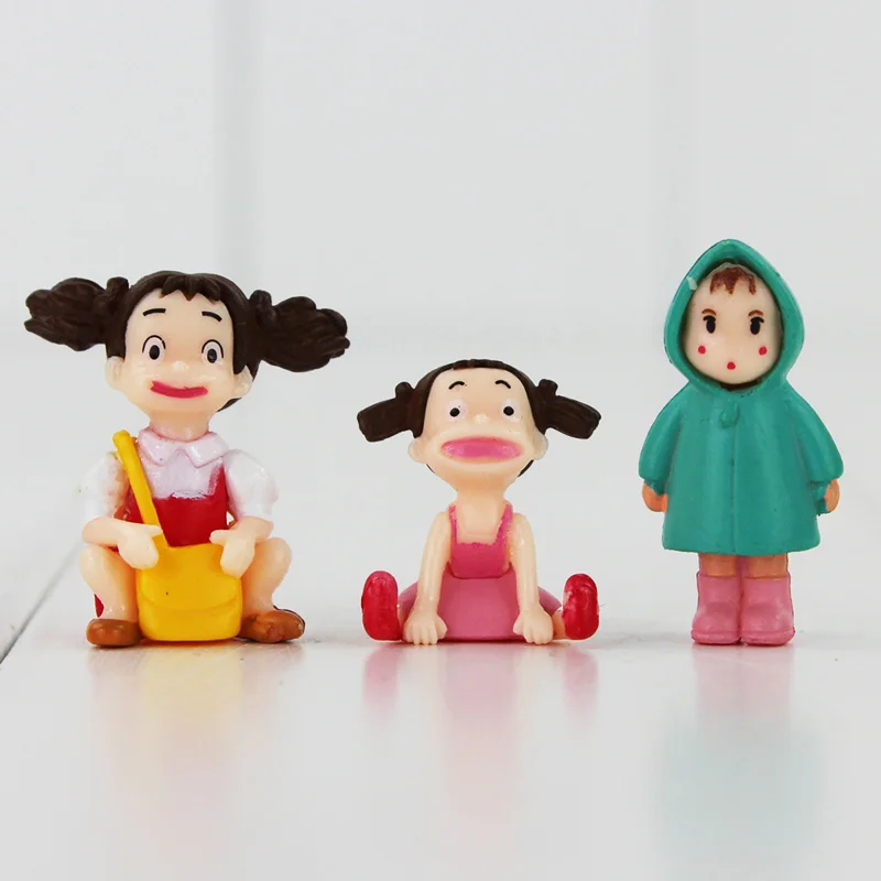 2-3 cm 6 adet/grup japon animesi Komşum Totoro Hayao Miyazaki Film Mini Mei Olabilir PVC Eylem Model Oyuncaklar Bebek Görüntü  5