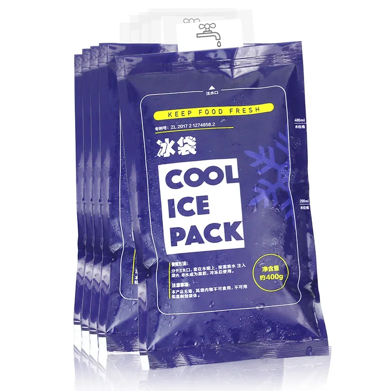 10 ADET Kullanımlık 400ML Jel buz soğutucu çanta Gıda Depolama Piknik Buz Torbası Ağrı kesici Buz Torbası Görüntü  2