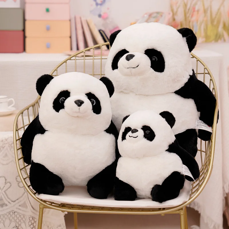 Sıcak Yağ Panda Dwen Dwen Siyah Beyaz Kahverengi Ayı doldurulmuş hayvan Yastık Doğum Günü Çocuklar İçin En İyi Hediye Ev Aralık Görüntü  0