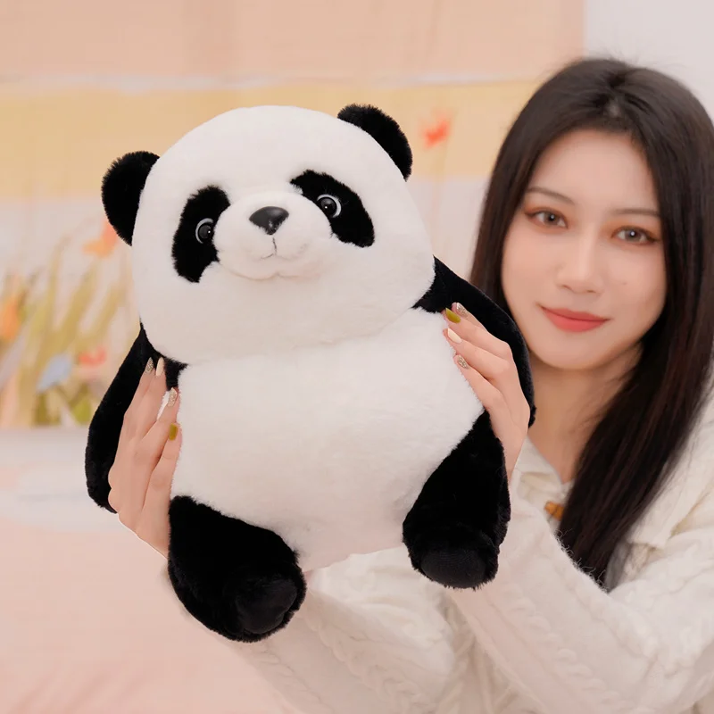 Sıcak Yağ Panda Dwen Dwen Siyah Beyaz Kahverengi Ayı doldurulmuş hayvan Yastık Doğum Günü Çocuklar İçin En İyi Hediye Ev Aralık Görüntü  1