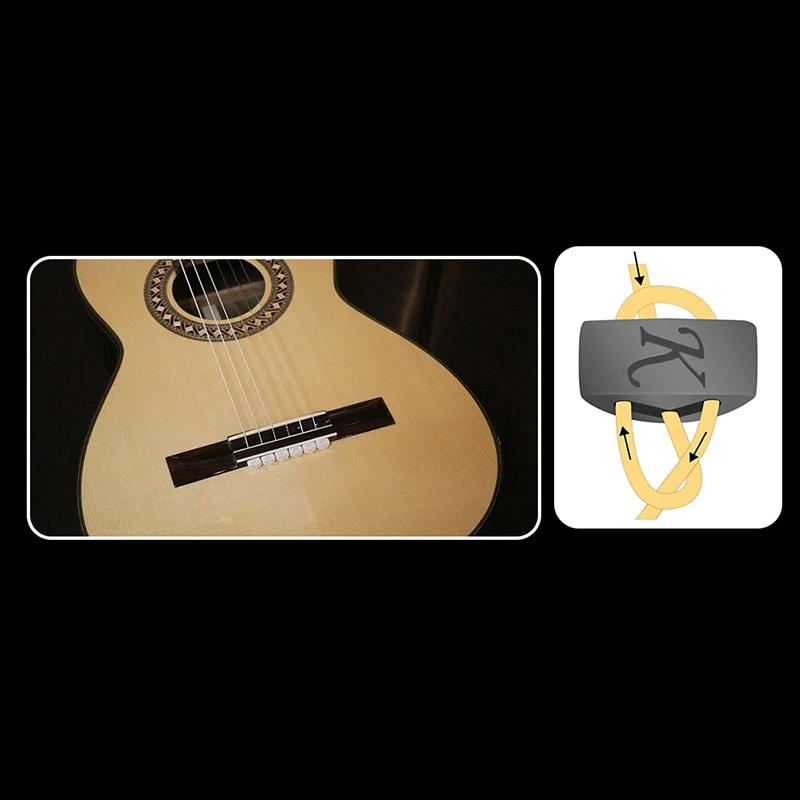 Gitar teli Üç köşeli Akor Kravat Akustik Gitar Aksesuarları için Müzik Tonunu Gerçekten İyileştirebilir Görüntü  4