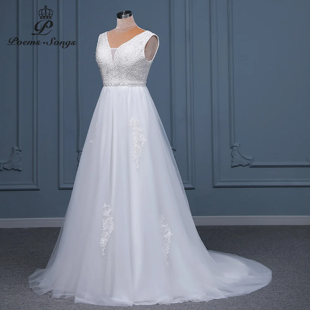 Zarif elbise düğün kadınlar için artı boyutu düğün elbisesi evlilik gelinlik vestido de noiva robe de mariee plaj elbise Görüntü  4