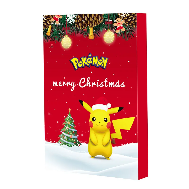 24 ADET Pokemon Noel 2022 Advent Takvimi 3 Renk Kutusu Şekil Oyuncaklar Orijinal Pikachu Anime Figuras Çocuk Pokemon Gits Kutuları Görüntü  3
