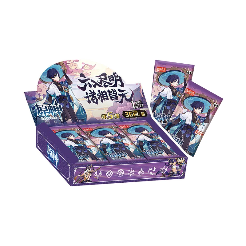 Genshin Darbe Kartları Anime TCG Oyun Koleksiyonu Paketi Booster Kutusu Nadir SSR Çevreleyen Masa Oyuncaklar İçin Aile Çocuk Hediye Görüntü  0