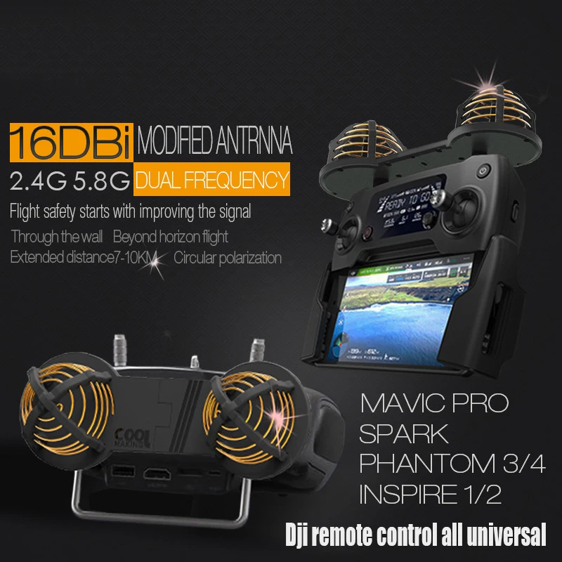 Uzaktan Kumanda Anteni / Sinyal Aralığı Güçlendirici Genişletici aralığı DJI MAVİC SPARK PHANTOM 3/4/4PRO / mavic hava / mavic 2 pro / zoom Görüntü  5