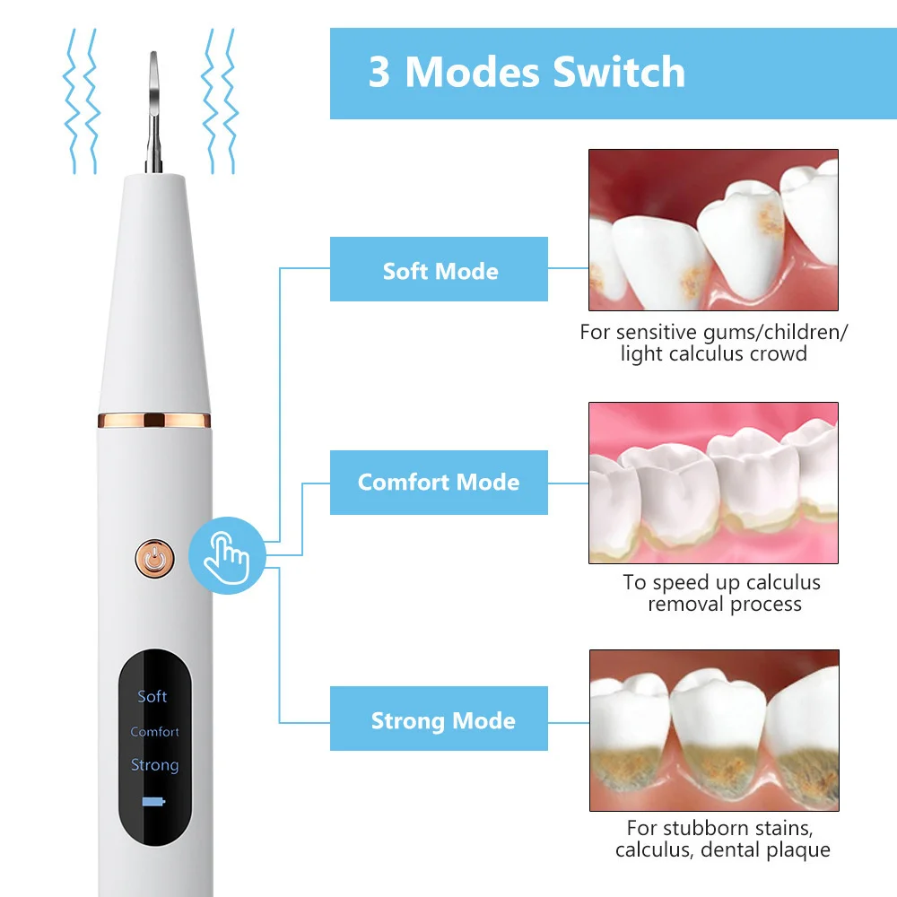 Akıllı Diş Temizleme Diş Sonoshine Diş Temizleyici Profesyonel Temizleyici Diş Ultrasonik Diş Temizleme Calculus Remover Görüntü  4