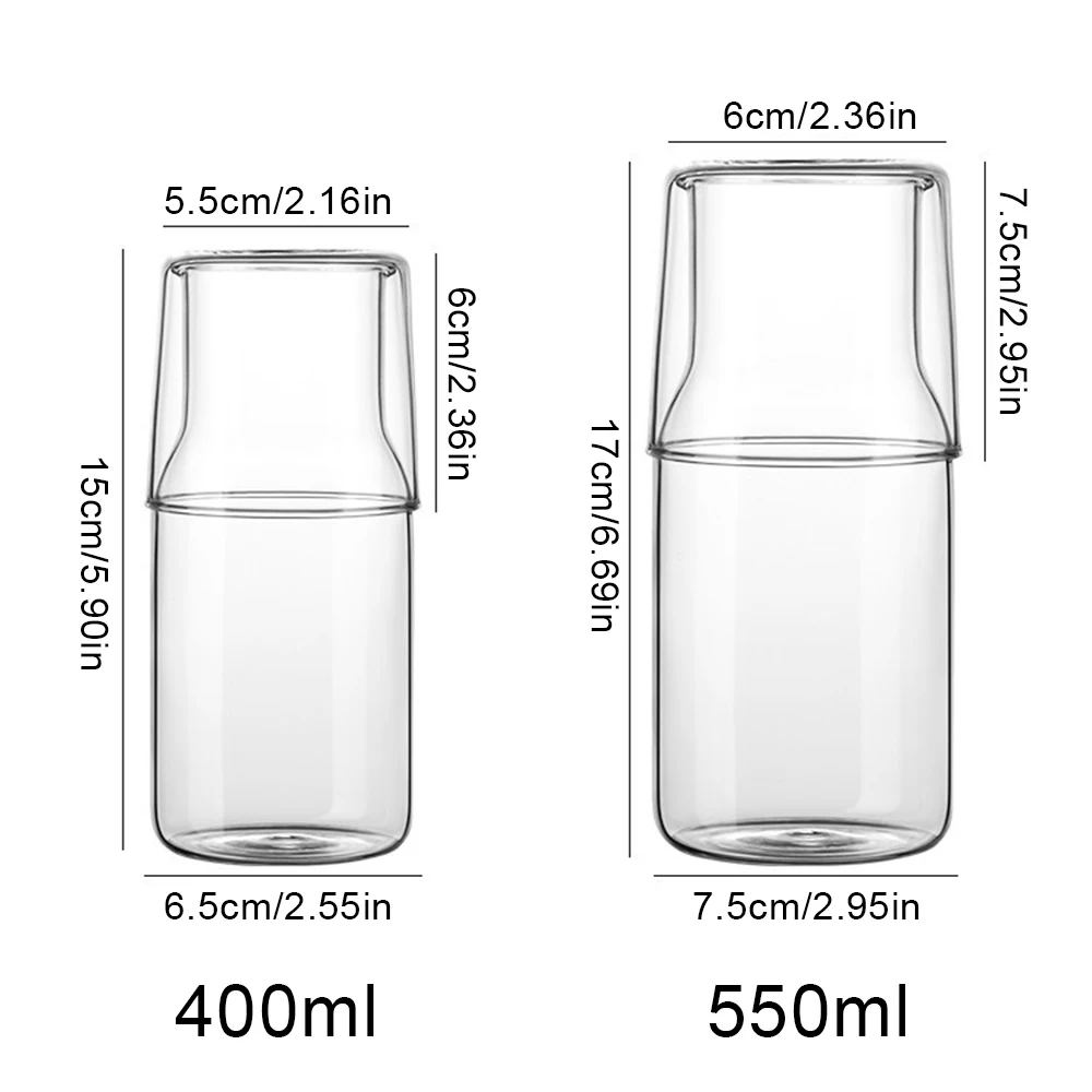 Cam Su Sürahi Modern Minimalist Soğuk Sıcak Su Şişesi Fincan Setleri Başucu Su Sürahi Yüksek Kaliteli Sütlü İçecek çay şişesi Görüntü  4