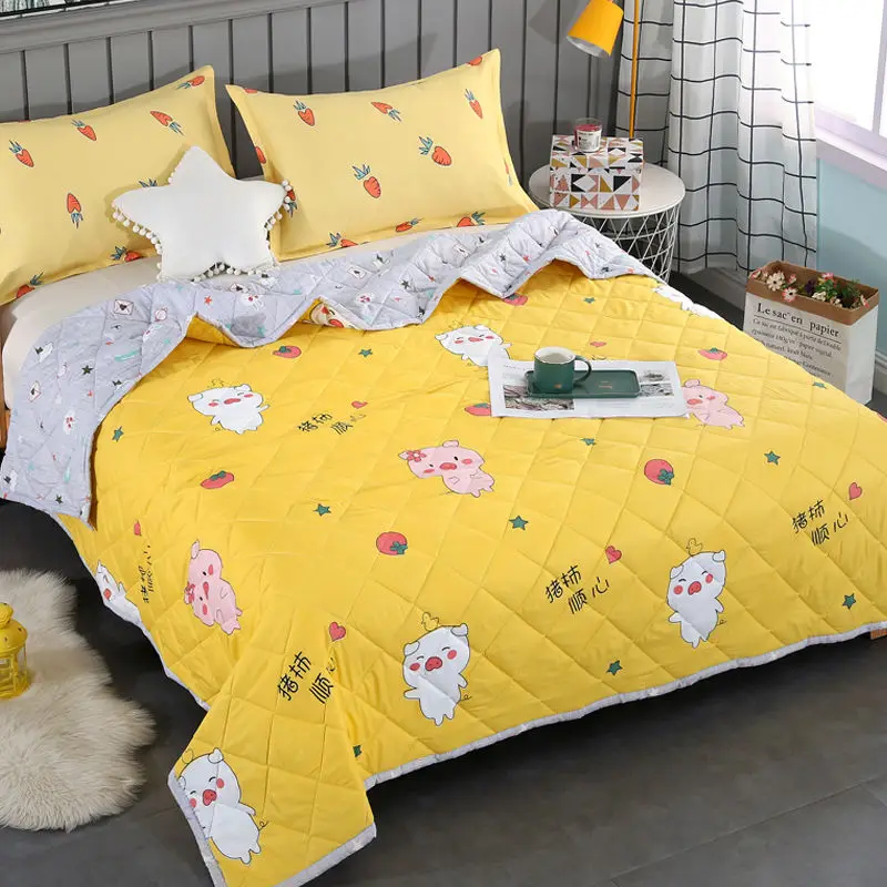 Kraliçe Kral Tam Boy Yorgan Yorgan İlkbahar Yaz Yatak Odası Yorgan Yatak Örtüsü Karikatür Tatlı Çocuk Odası Uyku Hafif Yumuşak Görüntü  5