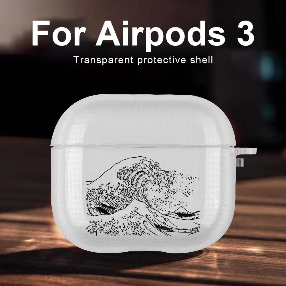 Şeffaf kulaklık kutusu Apple Airpods İçin Pro 2 Kıta Arazi Desen Koruyucu Kılıf Airpods İçin 3 2 2nd Nesil Kapak Görüntü  4