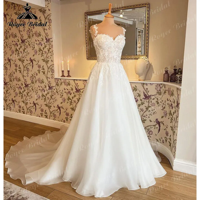 2022 Dalma Organze düğün elbisesi Prenses Dantel Aplike Spagetti Sapanlar Sevgiliye Custom Made robe de réception de mariage Görüntü  5