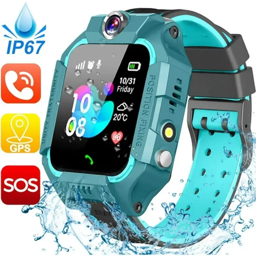 Q19 çocuklar akıllı saat Su Geçirmez Video kamera desteği 2G Sım kart Callİing telefonları Smartwatch ışık Ios Android için uyumlu Görüntü  0