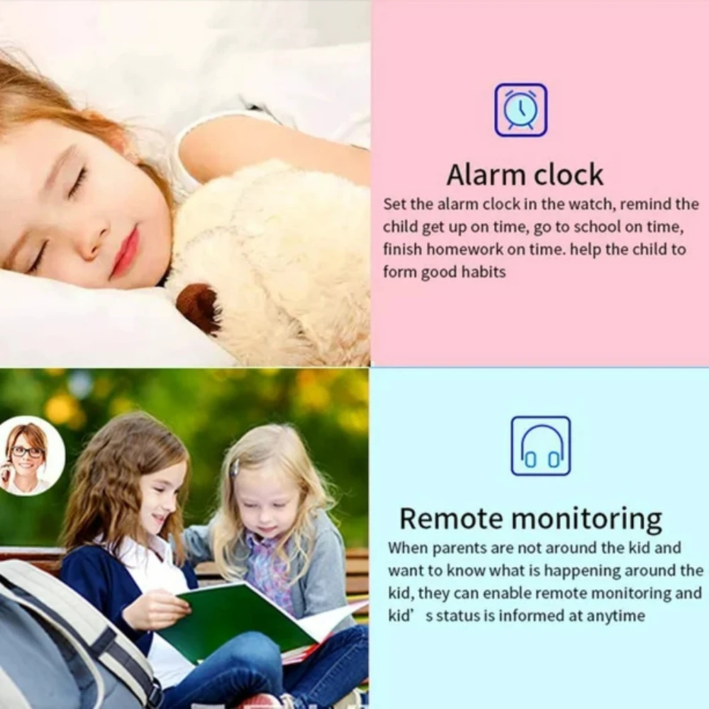 Q19 çocuklar akıllı saat Su Geçirmez Video kamera desteği 2G Sım kart Callİing telefonları Smartwatch ışık Ios Android için uyumlu Görüntü  5