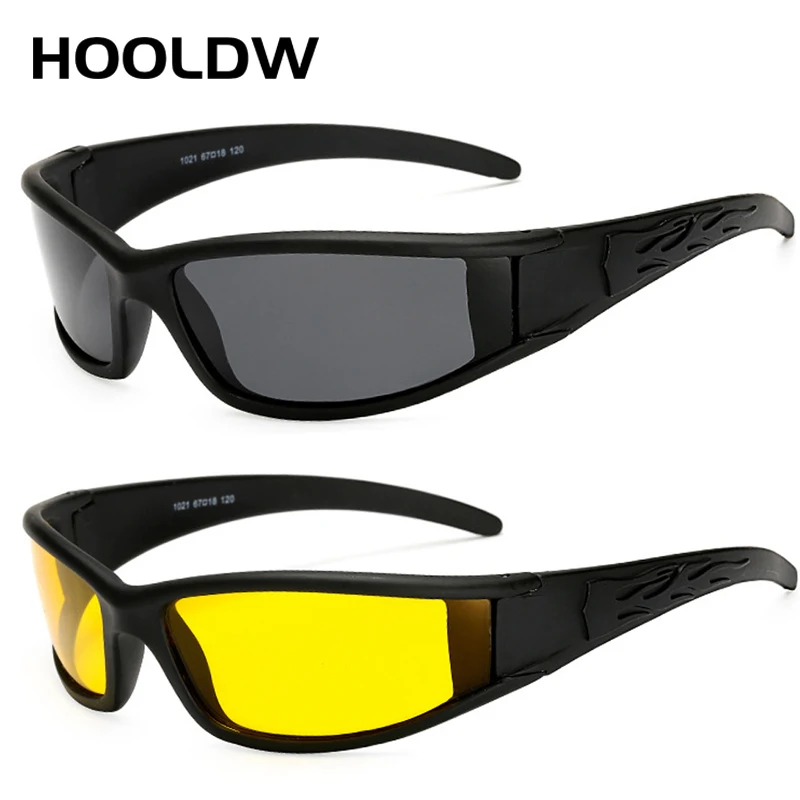 HOOLDW Moda Polarize Güneş Gözlüğü Erkekler Kadınlar Araba Sürücüsü gece görüş gözlüğü parlama Önleyici güneş gözlüğü UV400 Gözlük Gafas De Sol Görüntü  1