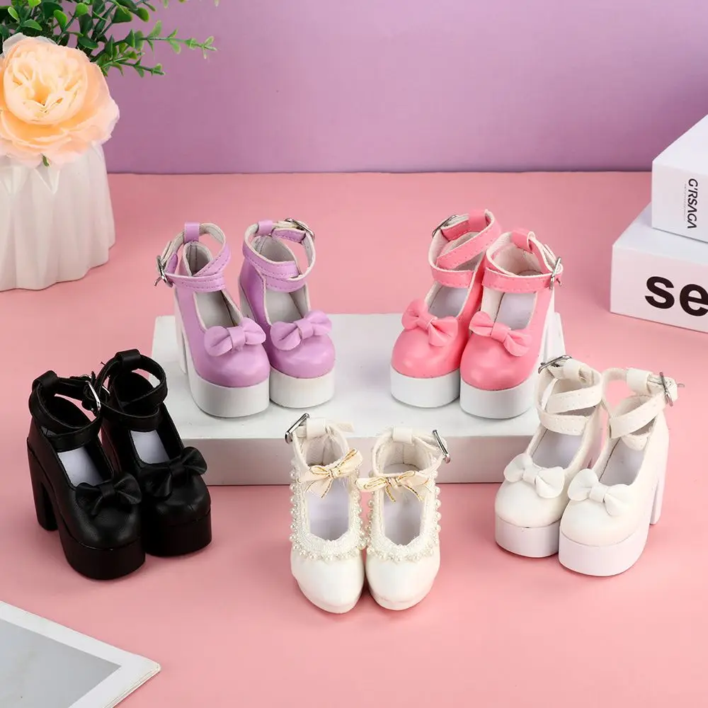 1/3 PU Deri 60cm Bebek Botları Yeni Moda Kumaş Ayakkabı 7.8 CM Bebek Giyen Oyun Evi Aksesuarları Farklı Renk 5 Stilleri Görüntü  3