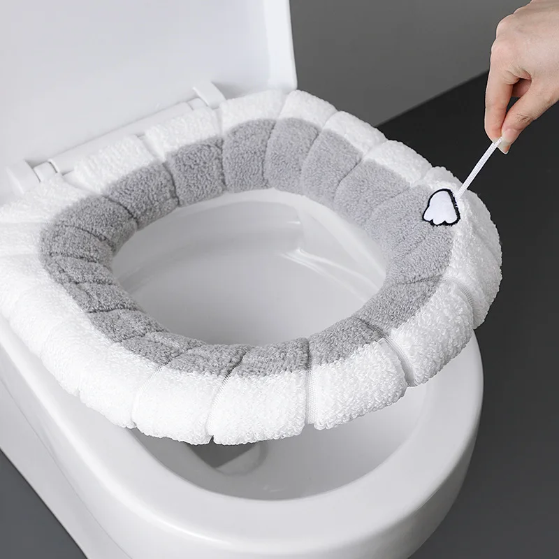 Tuvalet klozet kapağı Mat Banyo Evrensel Peluş Tuvalet Minderi Ev Sıcak Yumuşak Kalınlaşmak Tuvalet klozet kapağı Closestool Mat Görüntü  2
