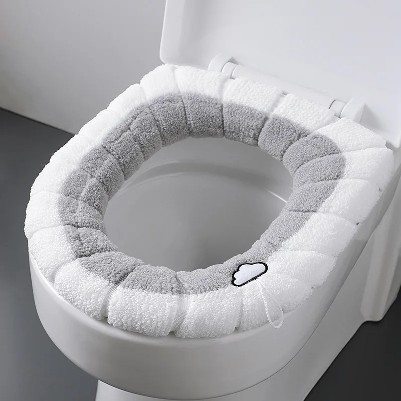 Tuvalet klozet kapağı Mat Banyo Evrensel Peluş Tuvalet Minderi Ev Sıcak Yumuşak Kalınlaşmak Tuvalet klozet kapağı Closestool Mat Görüntü  5