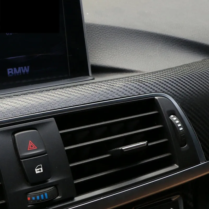 Deri Karbon Fiber Renk Orta Konsol Pano Paneli Dekoratif Kapak Trim Çıkartmalar BMW 3 Serisi İçin F30 2013-2016 LHD Görüntü  1